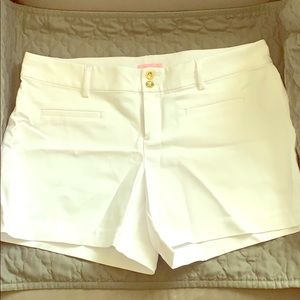 White Lilly Pulitzer Dinner Shorts